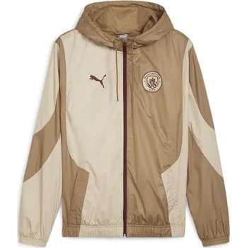 PUMA Pánská fotbalová bunda Manchester City XS BÉŽOVÁ