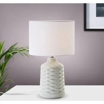 Lampička Brilliant 94569/22 Stolní keramická lampa ILYSA ŠEDO-BÍLÁ