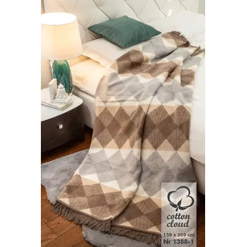 Prostěradlo Deka Unia bavlna 150 cm x 200 cm béžová