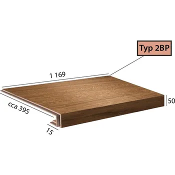 Schodiště Vinylové schody BRASED Ecoline Step 2BP - 9593 Dub královský tmavý