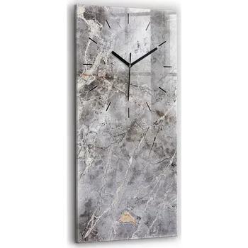Hodiny Velké Skleněné Hodiny Klasické Moderní Nástěnné Šedé granit mramor 30x60
