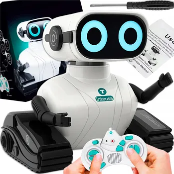 Robot Interaktivní robot na dálkové ovládání pro děti, LED, zvuk, dárek + dálkové ovládání