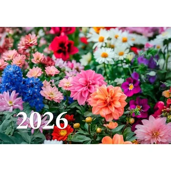 Kalendář KATOLICKÝ TŘÍDÍLNÝ KALENDÁŘ - KVĚTINY 2026 nástěnný kalendář s květinami