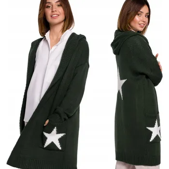 Dámské spodní prádlo BeWear dámský svetr zelený klasický pod kolena velikost L/XL