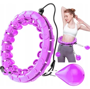 Obraz Hula hoop Fitmaster s výstupky skládací 120 cm růžové