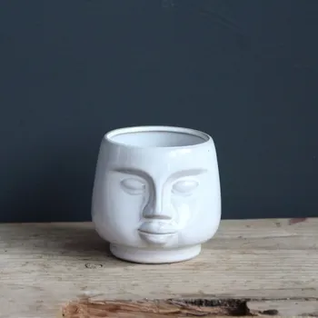 Květináč Květináč head white Ø 6 cm