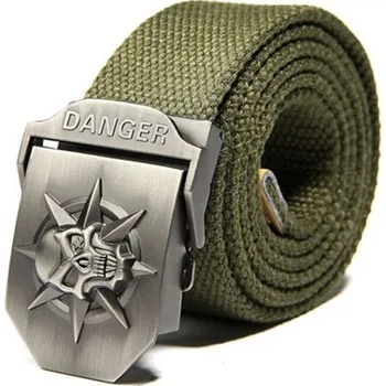 Opasek Pánský pásek s lebkou 95 cm 2