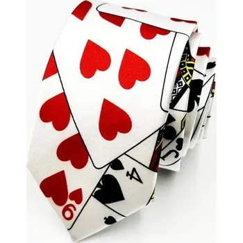 Pánská kravata se vzorem hracích karet