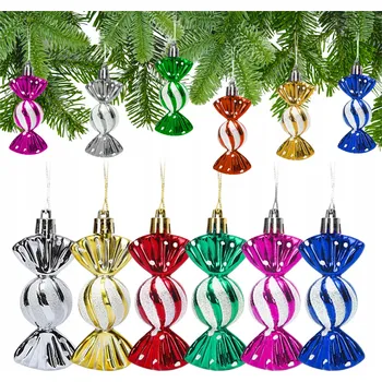 Vánoční dekorace Zdobená Vánoční Koule , vánoční koule cetek 8 cm 6 ks