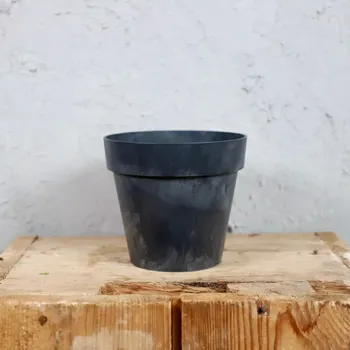 Květináč Prosperplast plastový květináč Cube Beton effect antracit Ø 15 cm
