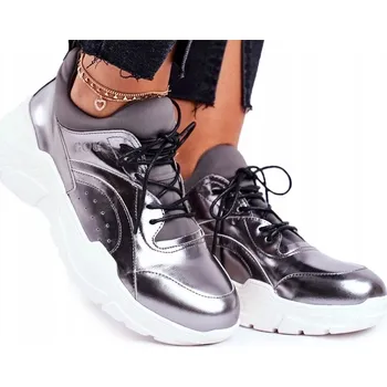 Dámské tenisky SPORTOVNÍ BOTY SNEAKERS GOE GG2N3040 STŘÍBRNÉ 40