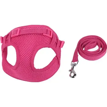 Postroj pro psa Postroj s vodítkem růžový 30 - 50 cm