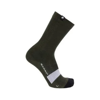 Pánské ponožky Mammut ALL-MOUNTAIN TARGETED CUSHION MERINO CREW SOCKS dark marsh-white zelená 45-47 EU