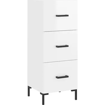 Příborník do zásuvky Příborník bílý s vysokým leskem 34,5x34x90 cm kompozitní dřevo