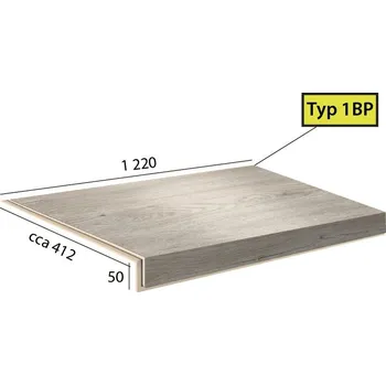 Schodiště Vinylové schody BRASED Ecoline Step 1BP - 9506 Dub bílý polární
