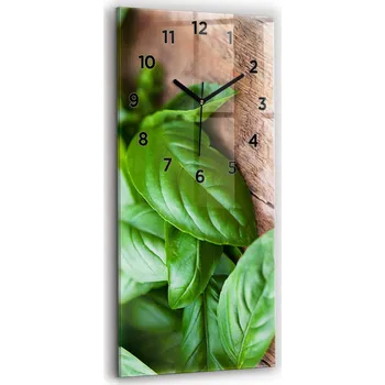 Hodiny Velké Nástěnné Hodiny Skleněné Tiché Loft Listy bazalky