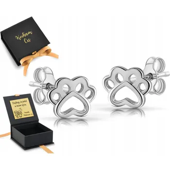 Náušnice Stříbrné náušnice psí tlapky pecky 925