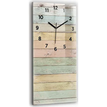 Hodiny Foto Skleněné Hodiny Nástěnné Do Moderních Interiérů Barevná prkna 30x60 cm