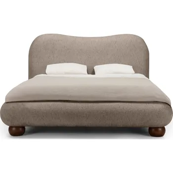 Postel Dvoulůžková čalouněná postel Bowee 160x200 šedá