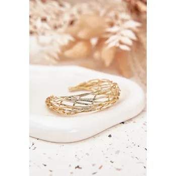 Dámská halenka Pevný náramek ze chirurgické oceli zlatý univerzální