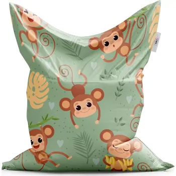 Sedací pytel Sablio Sedací vak Classic Roztomilé opičky - 200x140 cm