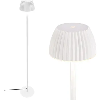 Stojací lampa BRILONER Loca stojanová lampa - 8W, 800lm, LED, dotykový vypínač, stmívatelná, teplá bílá, starobílá 1625016