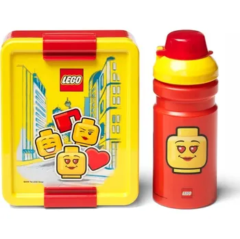 Svačinový box Sada lahev na pití a svačinový box LEGO 390 ml