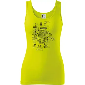 Dámské tričko Motor škoda 105-136 - Dámské tílko - XS ( Limetková )