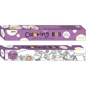 omalovánky Omalovánky v roli, Veselá vesnička, samolepicí, 31 x 355 cm, STICK N 29006