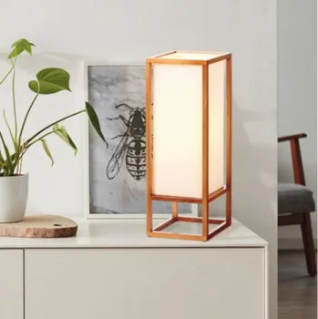 Lampička Brilliant 93092/09 Stolní lampa SEASIDE 53cm textilie + DŘEVO