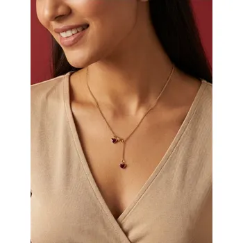 Šperk Sinsay - Náhrdelník s přívěsky ve tvaru srdce - zlatá - 122FH-GLD - 122FH-GLD-ONE