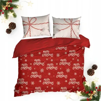 Povlečení Povlečení 200x220 Eurofirany vánoční mikrovlákno Kevin červená 1204