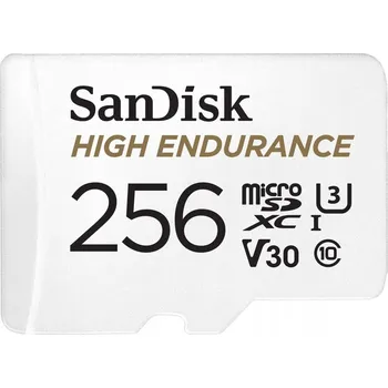 Paměťová karta Paměťová karta SanDisk High Endurance microSDXC 256 GB V30 pro kamery a autokamery