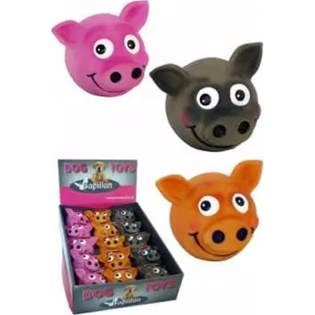 Hračka pro psa Míč prasátko plný latex 9 cm