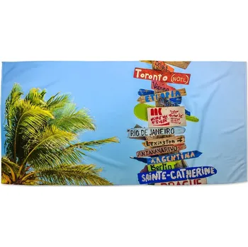 Osuška Sablio Ručník Ukazatele měst - 50x100 cm