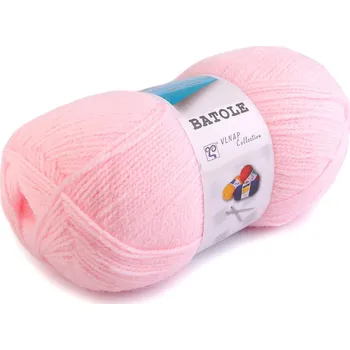 Příze Pletací příze Batole 100 g, střední, 2 (52070) růžová sv.