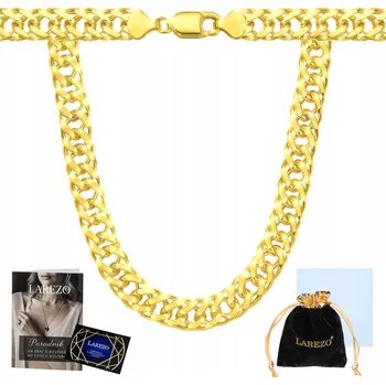 Řetízek ZLATÝ ŘETÍZEK PÁNSKÝ ROMBO DVOJITÝ PANCR 55 cm PLNÝ 4 mm STŘÍBRO 925