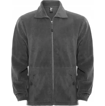 Pánská mikina MIKINA FLEECOVÁ polar ROLLY měkká ŠEDÁ na zip M