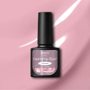 Lak na nehty ENII NAILS Gummy Base Ceramic 1 Nude - gumová báze na nehty, 10 ml