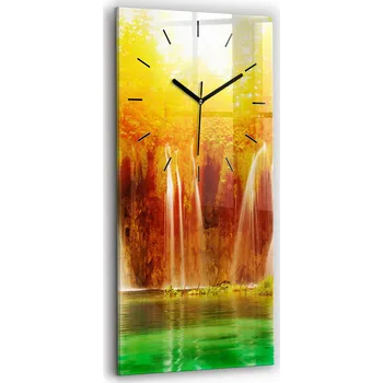 Hodiny Skleněné hodiny tvrzené tiché vodopád Loft nástěnné