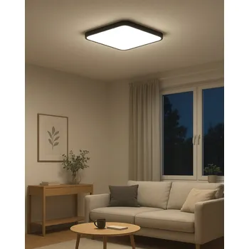 Q-253CP Led stropní svítidlo EDEN 36W 3060lm 4000K čtvercové černé QTEC