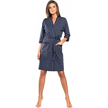 Dámský župan Dámský župan Italian Fashion Montana 3/4 rukáv Granátový vel. S