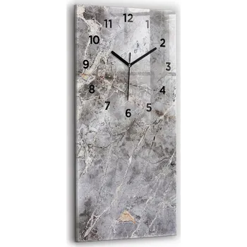Hodiny Velké Skleněné Hodiny Klasické Moderní Nástěnné Šedé granit mramor 30x60