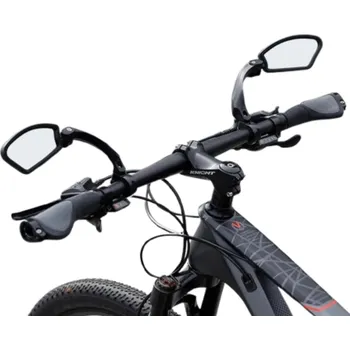 Zrcátko na kolo BIKEFLOW Cyklistické zrcátko 360° nastavitelné – hliník/nylon – široký výhled NO SIZE ČERNÁ