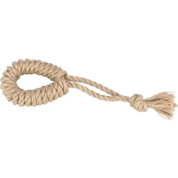 Hračka pro psa TRIXIE Přetahovací lano s kruhem, konopí/bavlna