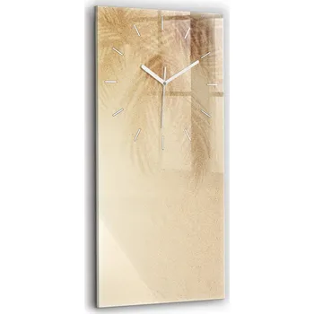 Hodiny Skleněné hodiny nástěnné tiché ručičky Kuchyně Zlatá abstrakce 30x60