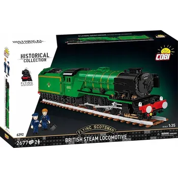 ostatní stavebnice Stavebnice Cobi 6292 Flying Scotsman Britská parní lokomotiva 2677 dílů 2 figurky