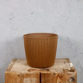 Květináč Prosperplast plastový květináč Milly round eco wood Ø 17 cm