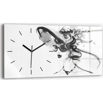 Hodiny Nástěnné hodiny kulatý dekorativní klasické kuchyňské 60x30 cm Módní žena