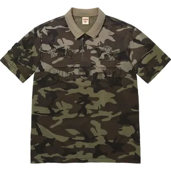Pánské tričko Supreme True Religion Applique Polo Woodland Camo Velikost: L